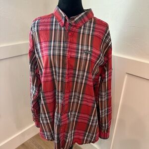 Columbia‎ Red and Black Plaid Men's Shirt